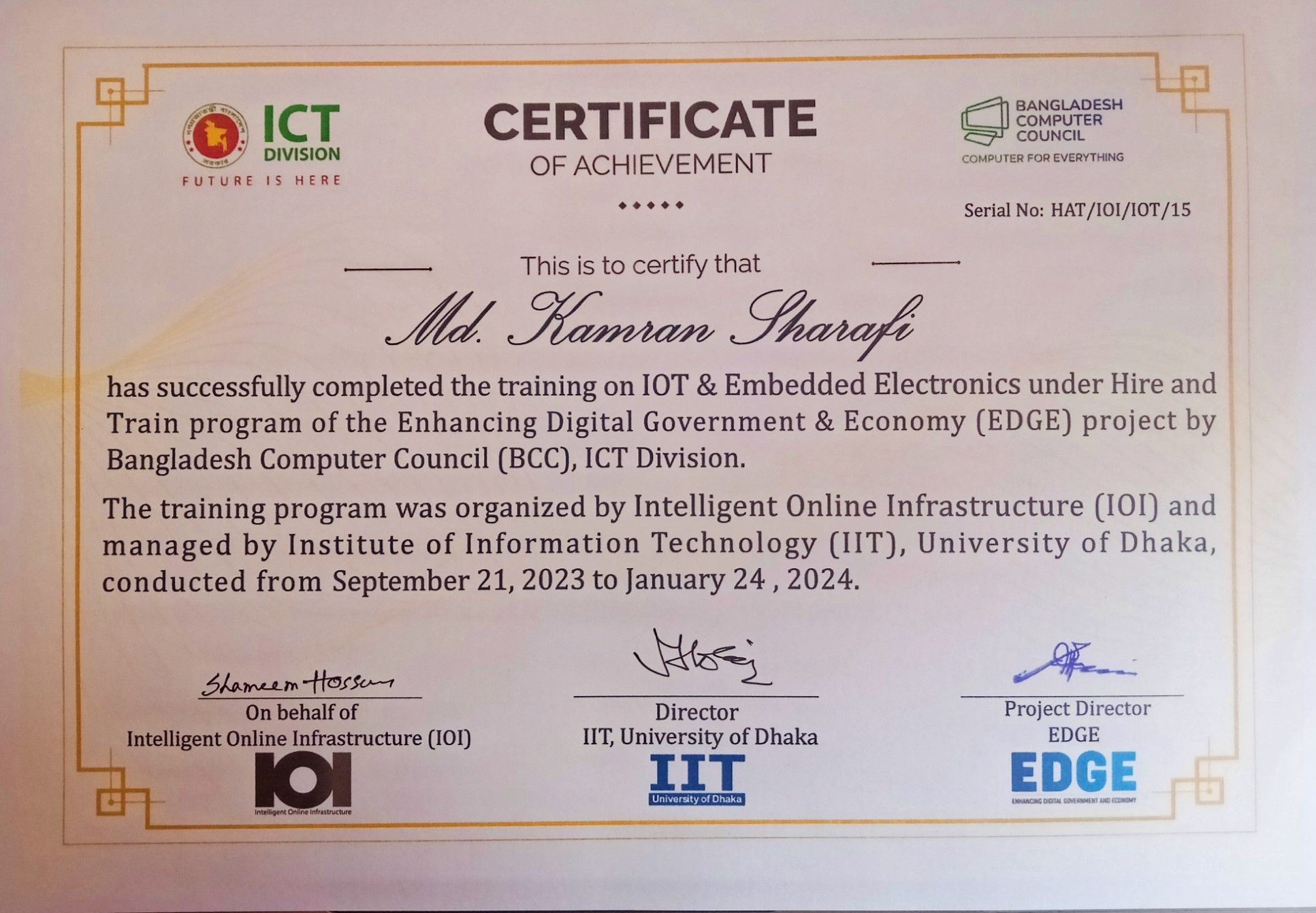 IoT Certificate